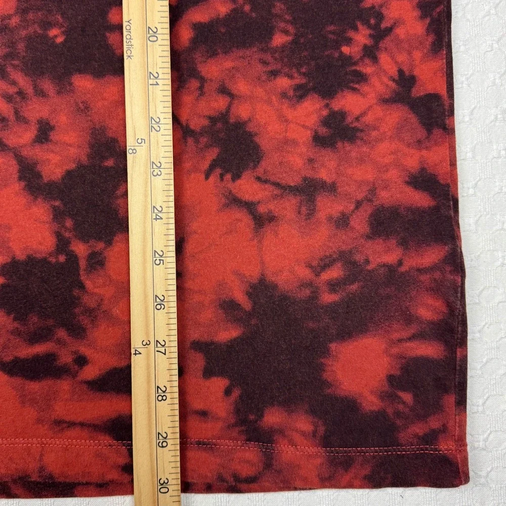 True Religion Tie Dye‎ Arc Logo T-Shirt Streetwear Men 3XL Red Black Hype Y2K